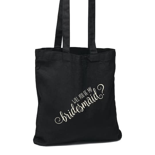 Hortense B. Hewitt Co. Will You Be My Bridesmaid Black Tote Bag